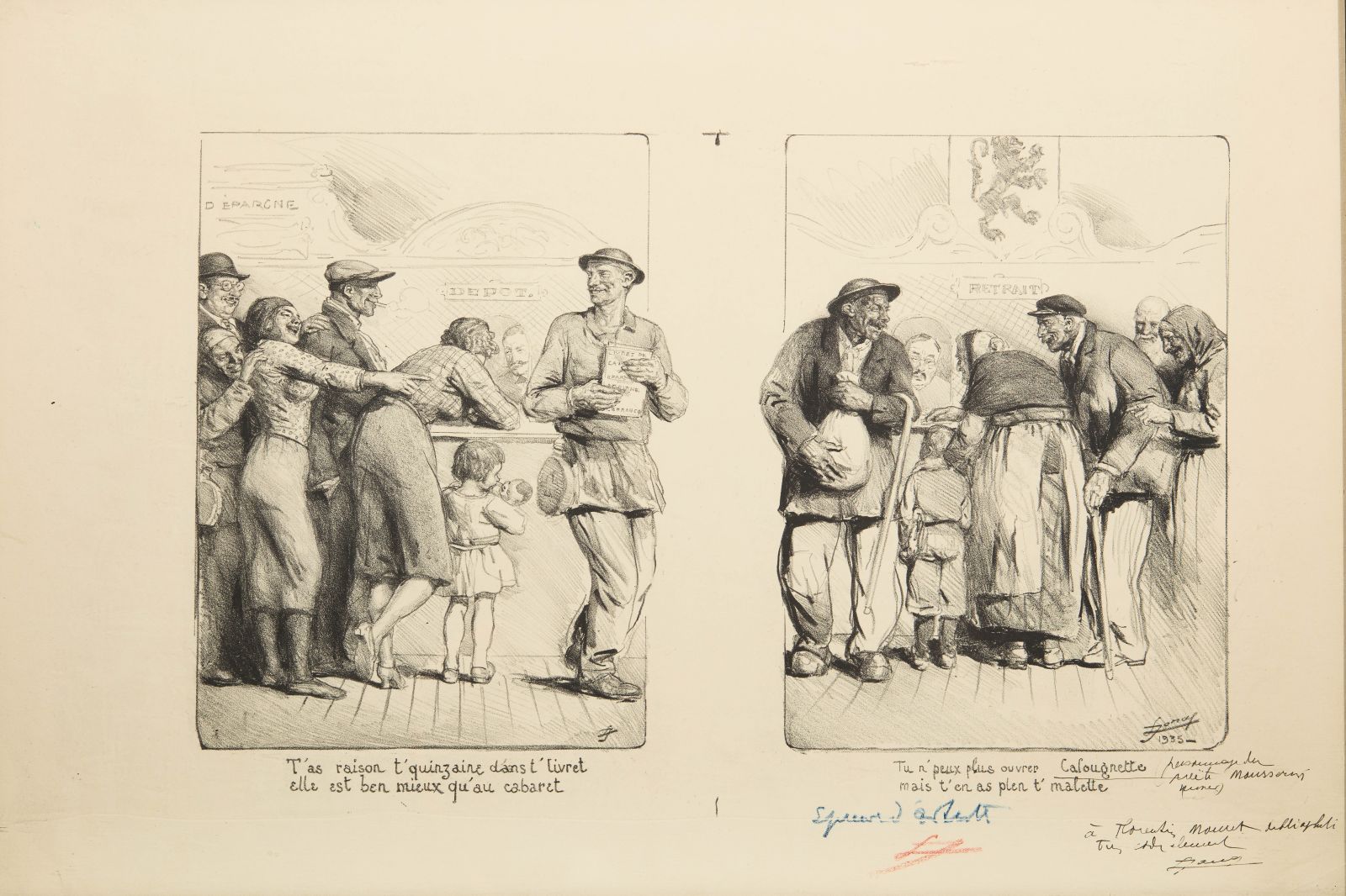 Cafougnette à la Caisse d'épargne