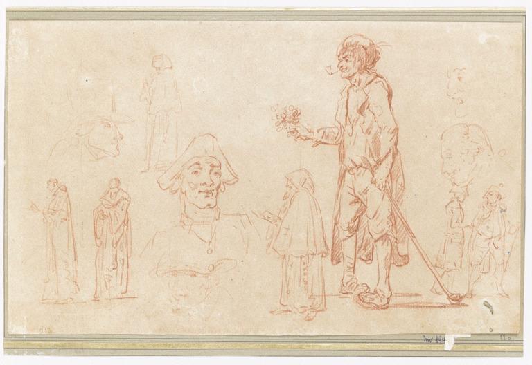 Un dessin représentant des personnages grotesques connus à Lille