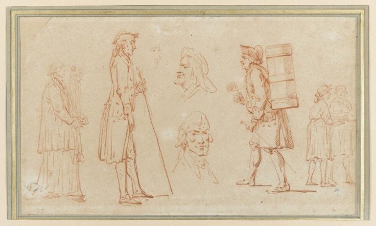 Un dessin représentant des personnages grotesques connus à Lille