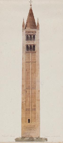 Elévation de Campanile de Saint-Zénon à Vérone