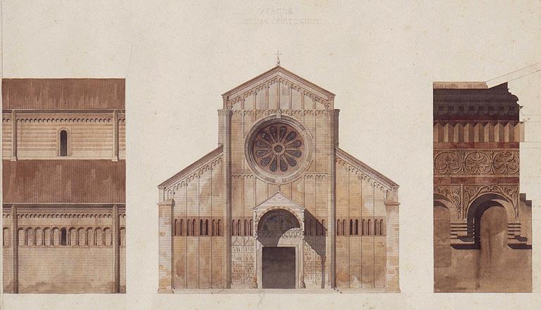 Portail de l'église Saint-Zénon à Vérone