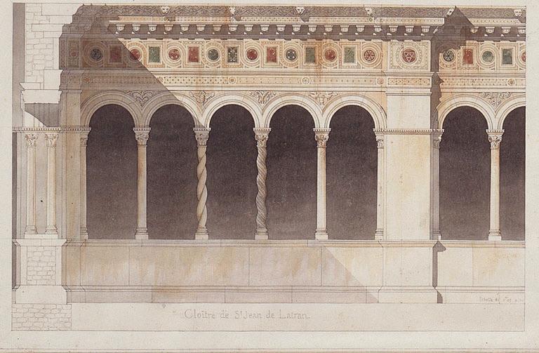 Vue intérieure du cloître Saint-Jean-de-Latran à Rome