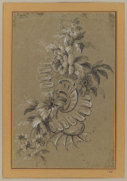 Etude de fleurs de fantaisie ; Motif décoratif