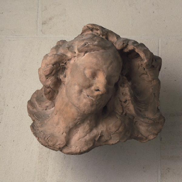 Tête de femme riant