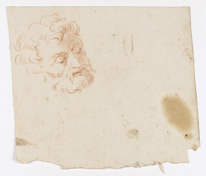 Tête d'homme (recto) ; Esquisse légère de visage (verso)
