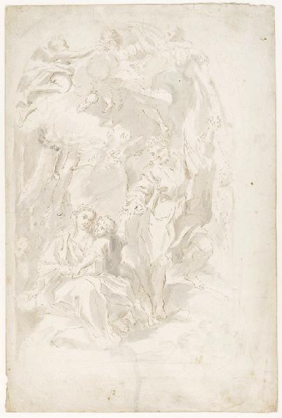 La Sainte Famille au repos (en Egypte ?)