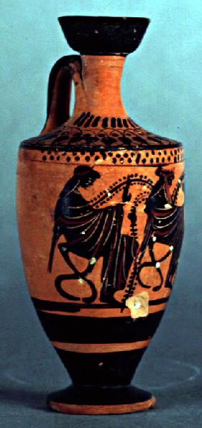 Dionysos entre deux ménades