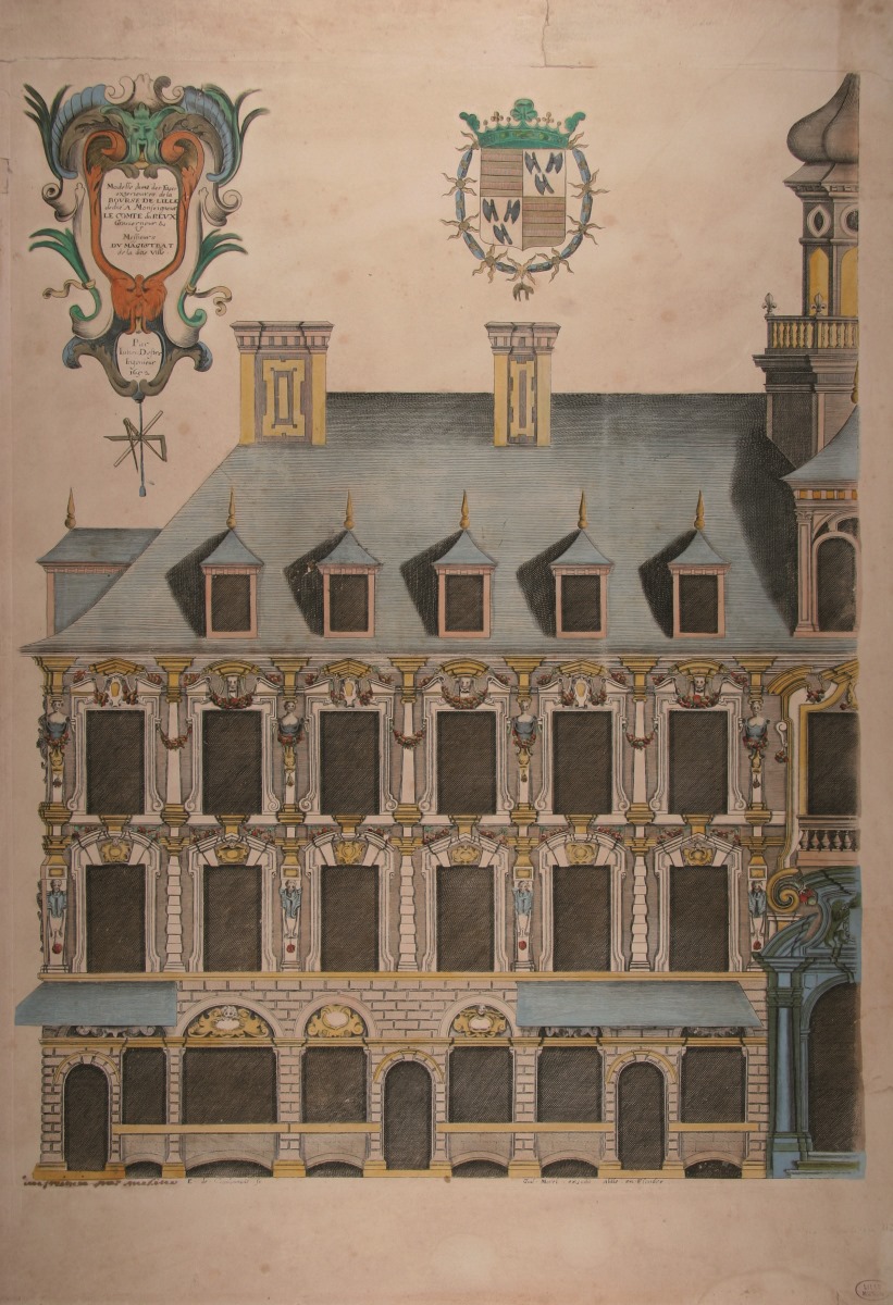 La Vieille Bourse (Titre factice) ; La Bourse de Lille construite en 1652 (Titre factice)