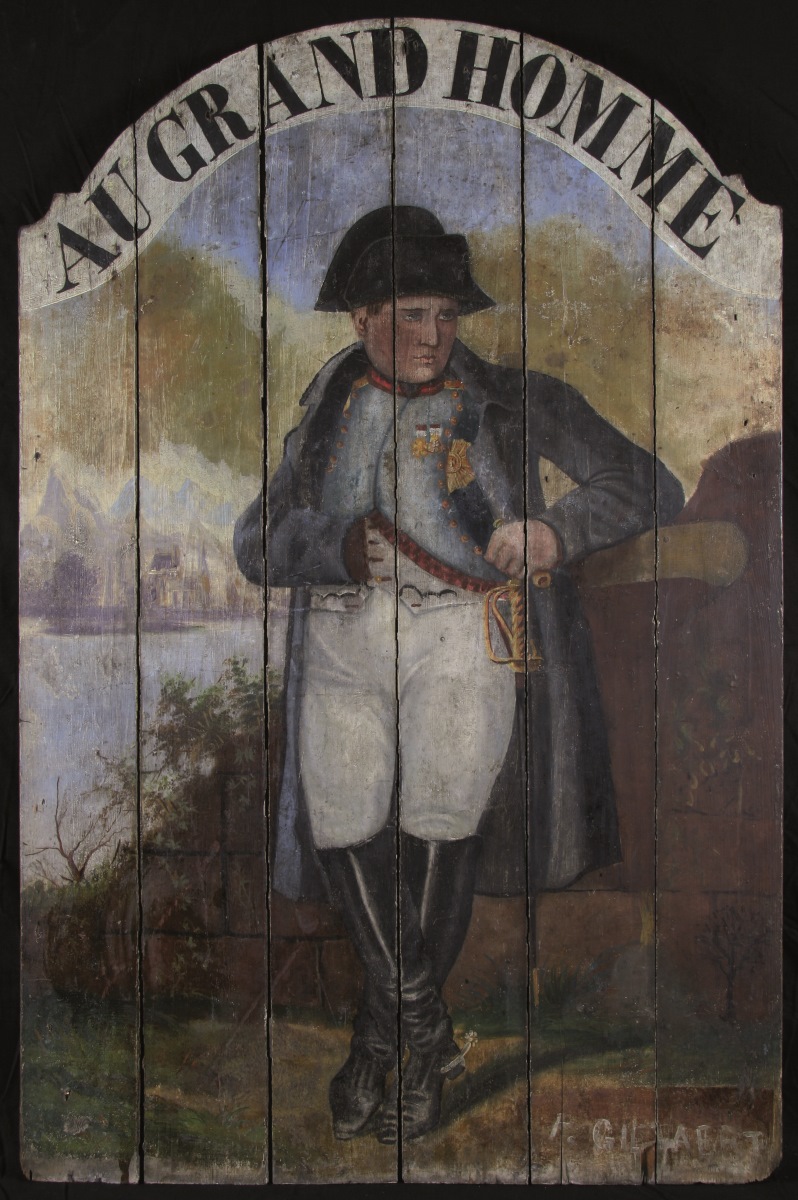 Au "Grand Homme" ; Tableau-enseigne de cabaret
