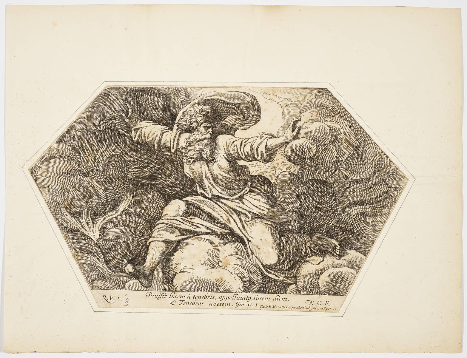 Dieu séparant la lumière des ténèbres
