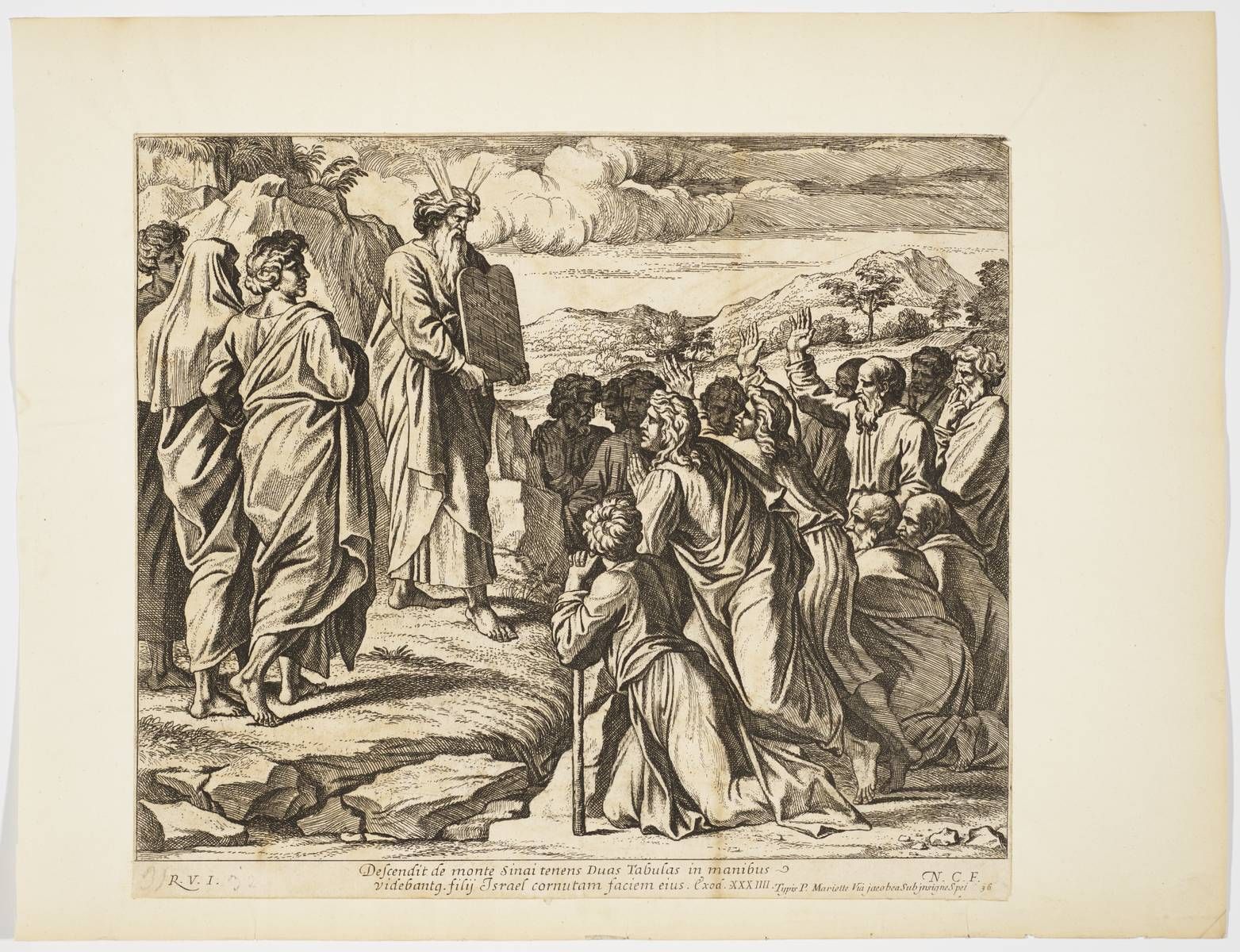 Moïse montrant au peuple les tables de la Loi