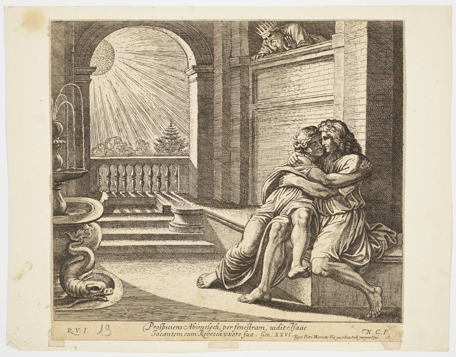 Isaac et Rébécca épiés par Abimelek