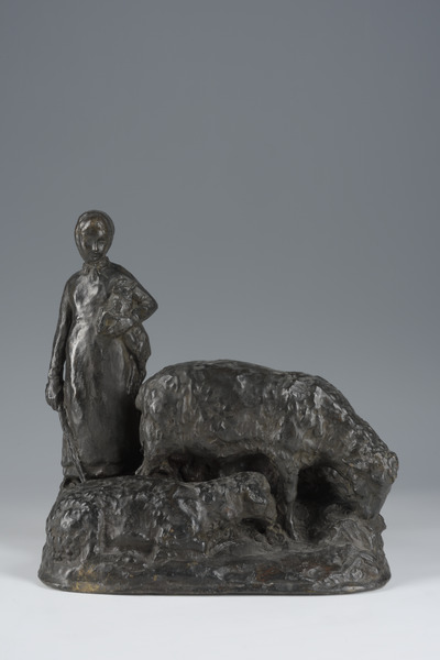 Bergère et moutons