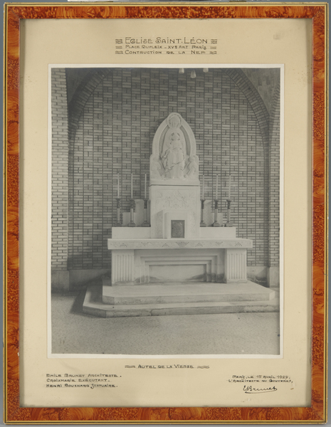 Autel de la vierge à Saint-Léon