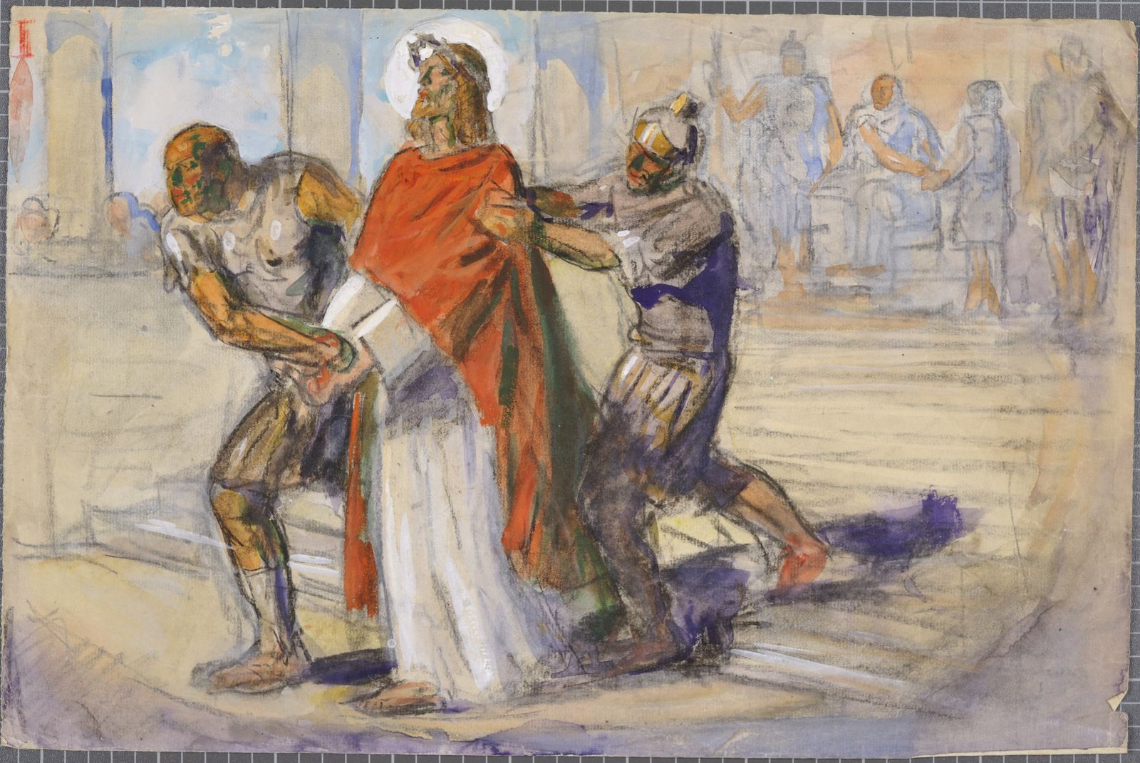 Station 1 : le Christ emmené devant Pilate