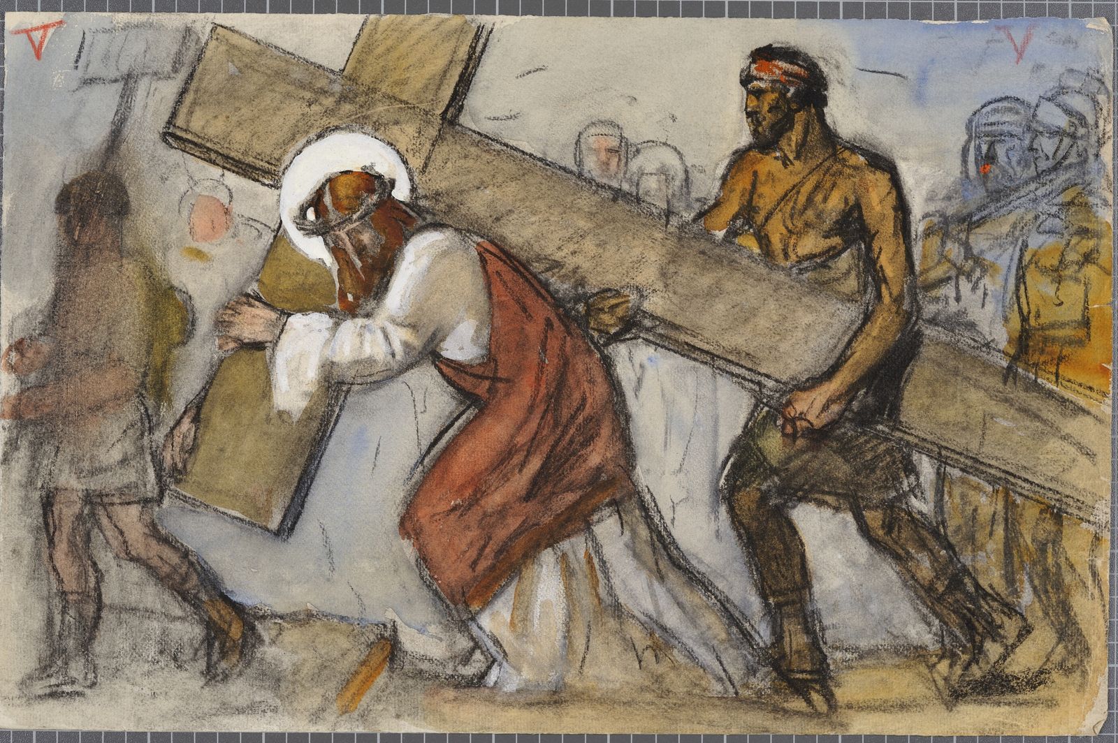 Station 5 : le Christ aidé par Simon de Cyrène