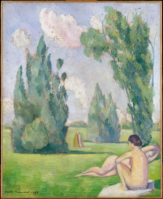 Nus dans un paysage