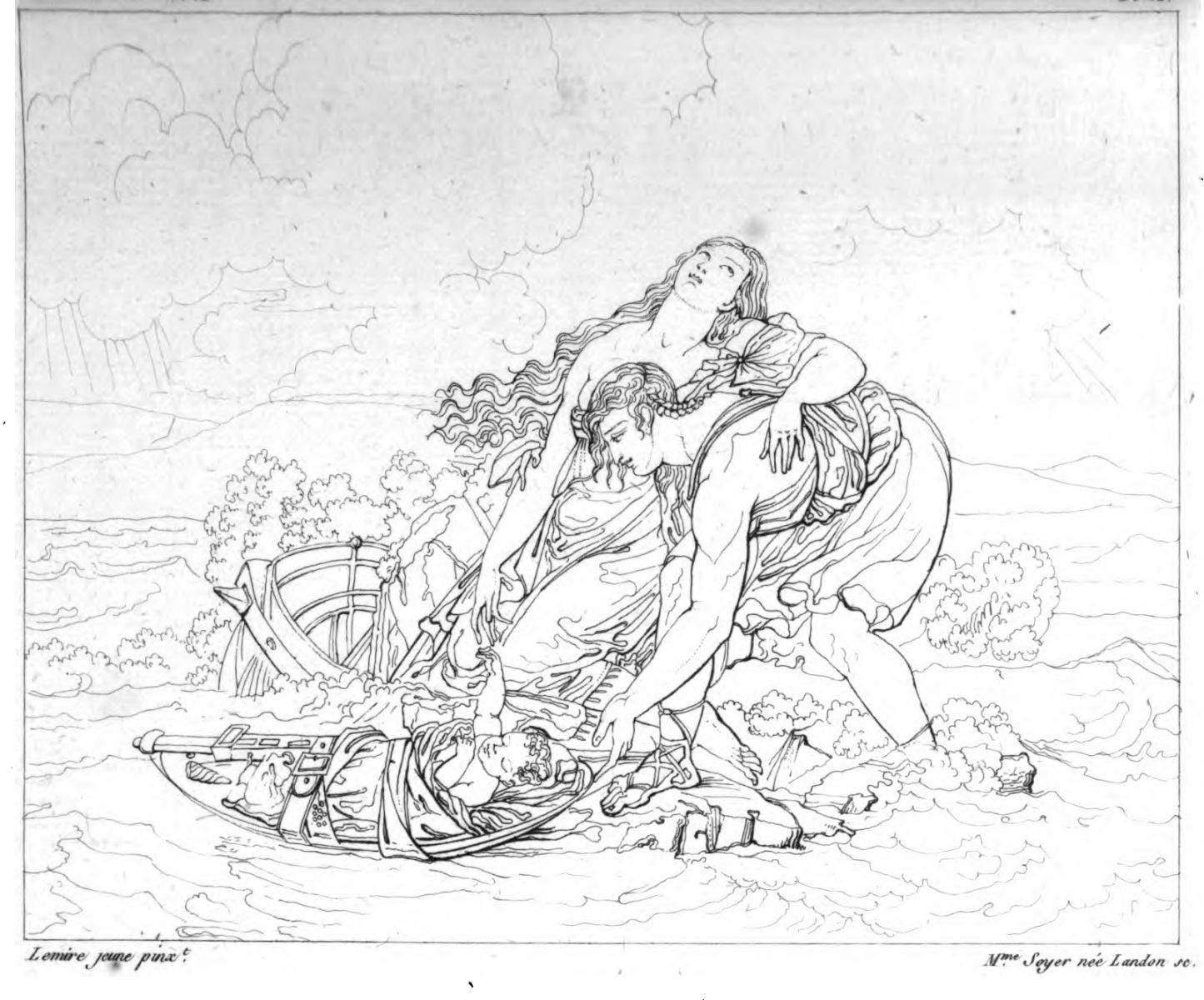 Scène de Naufrage tirée d'Ossian (titre donné au Salon de 1810)#Conloch confié aux flots d'Inistore (titre dans l'inventaire de 1860 du musée de Boulogne-sur-Mer)