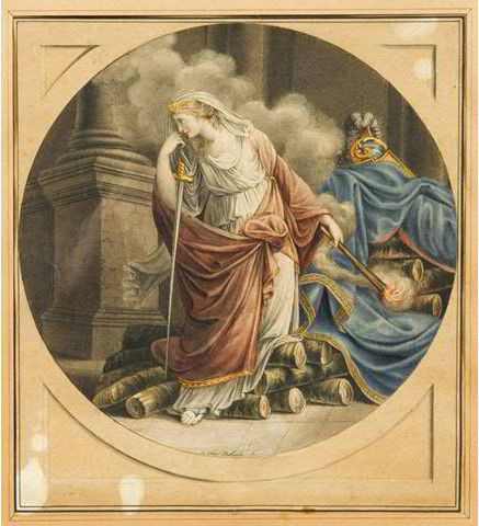 Andromaque brûlant le corps d'Hector