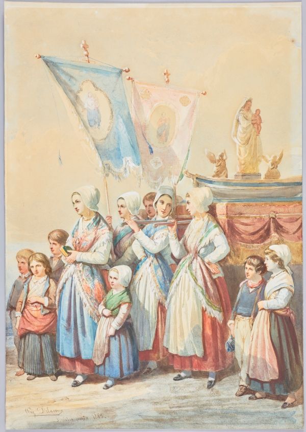 Jeunes filles du Portel à la bénédiction de la mer