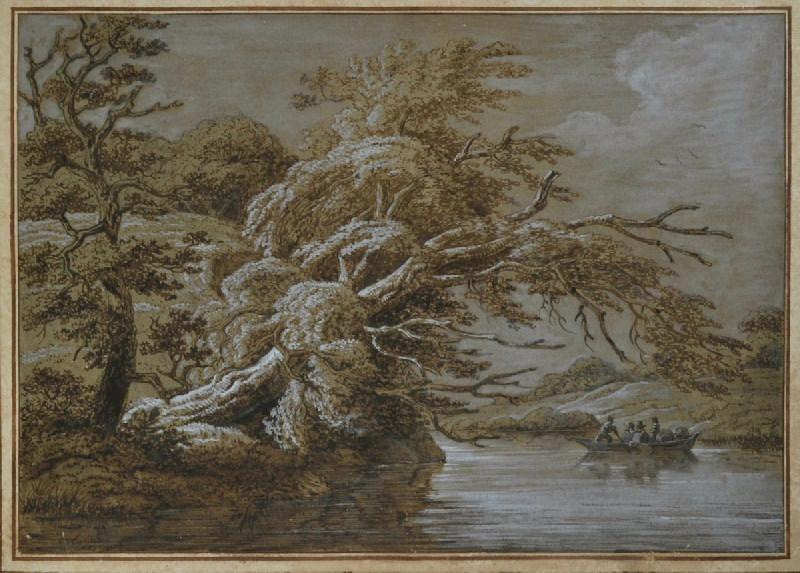 Paysage lacustre ; Paysage à la barque