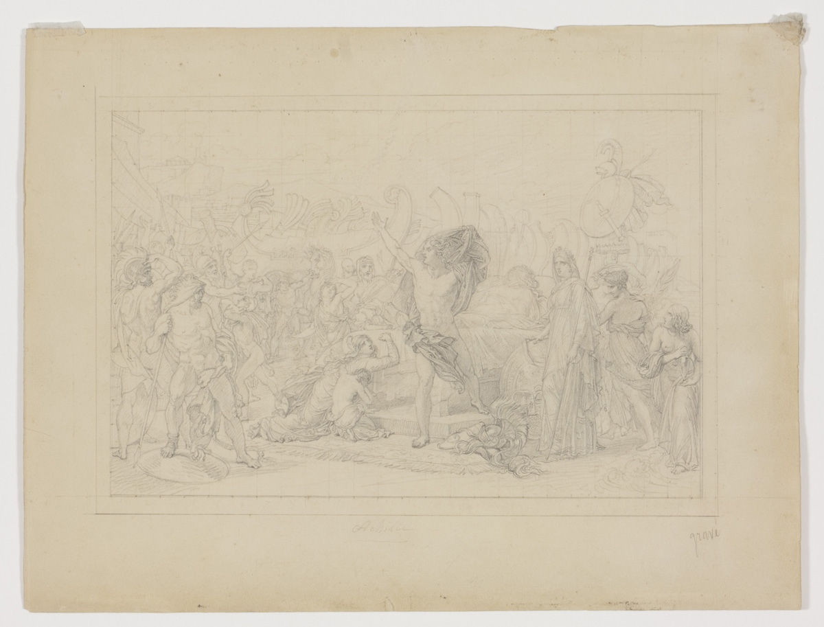 Achille jurant de venger la mort de Patrocle