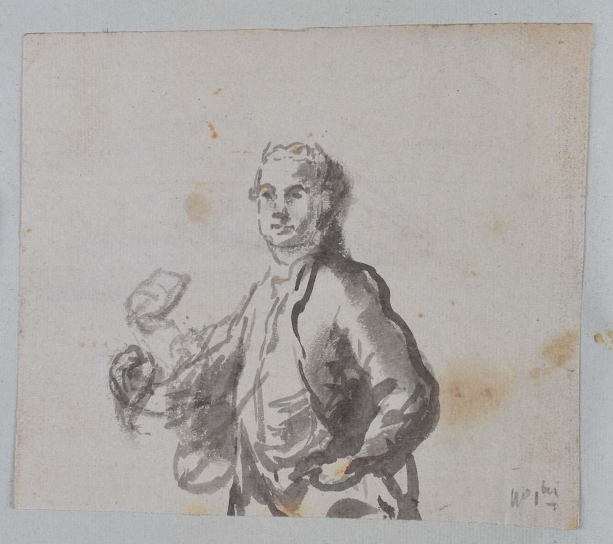 Portrait d'homme (recto) ; Étude de main (verso)