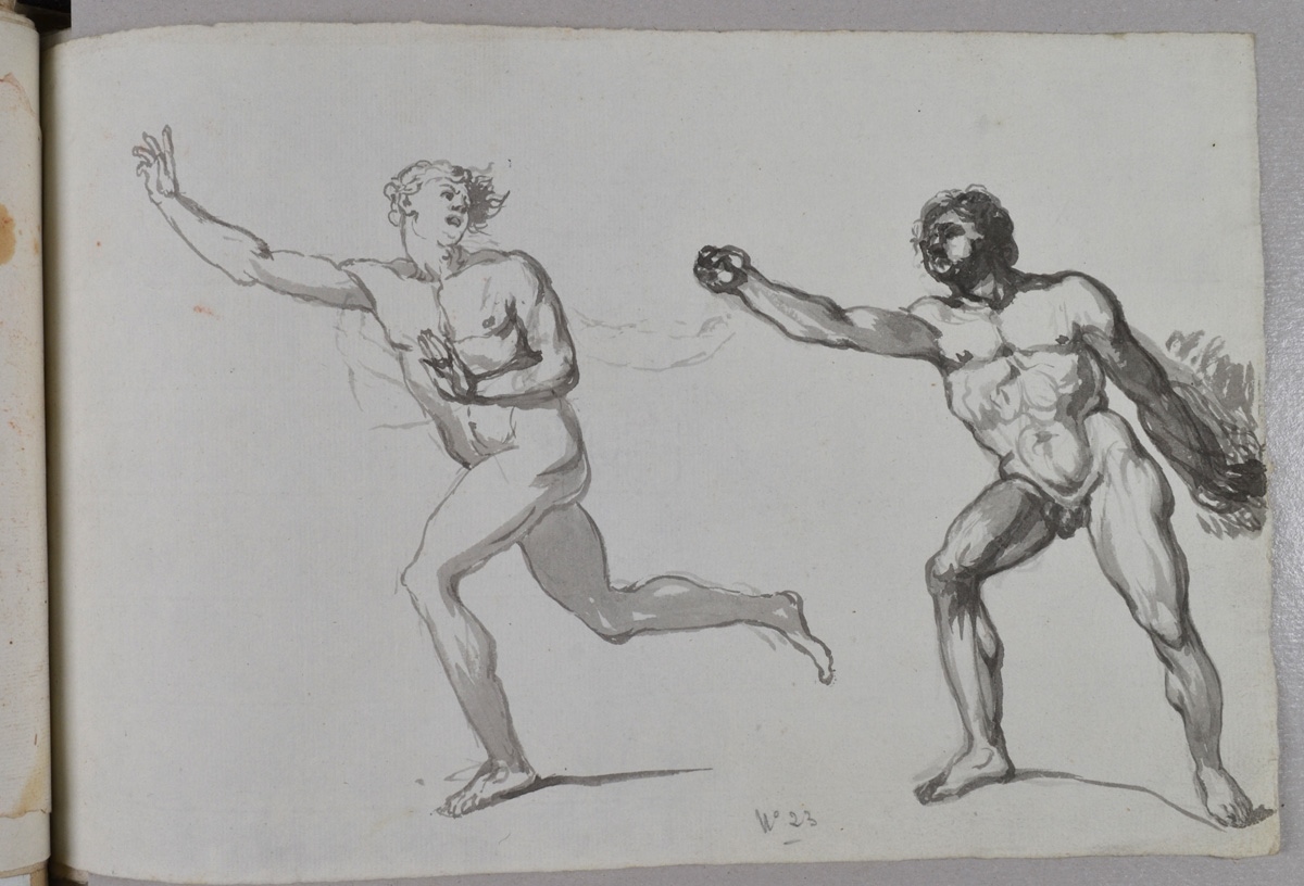 Deux académies d'hommes (recto) ; Académie d'homme (verso)