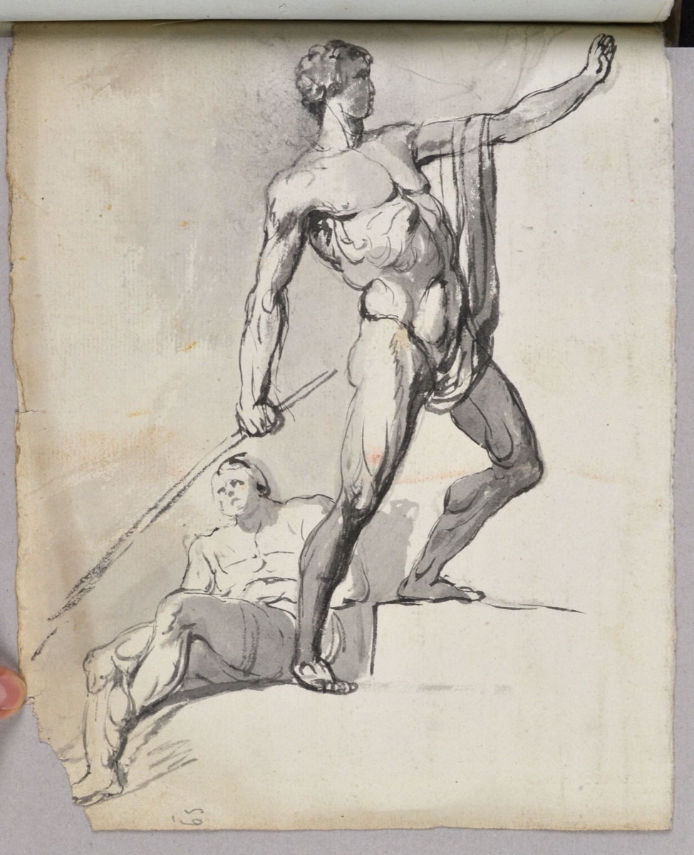 Deux académies d'hommes ; Étude d'architecture