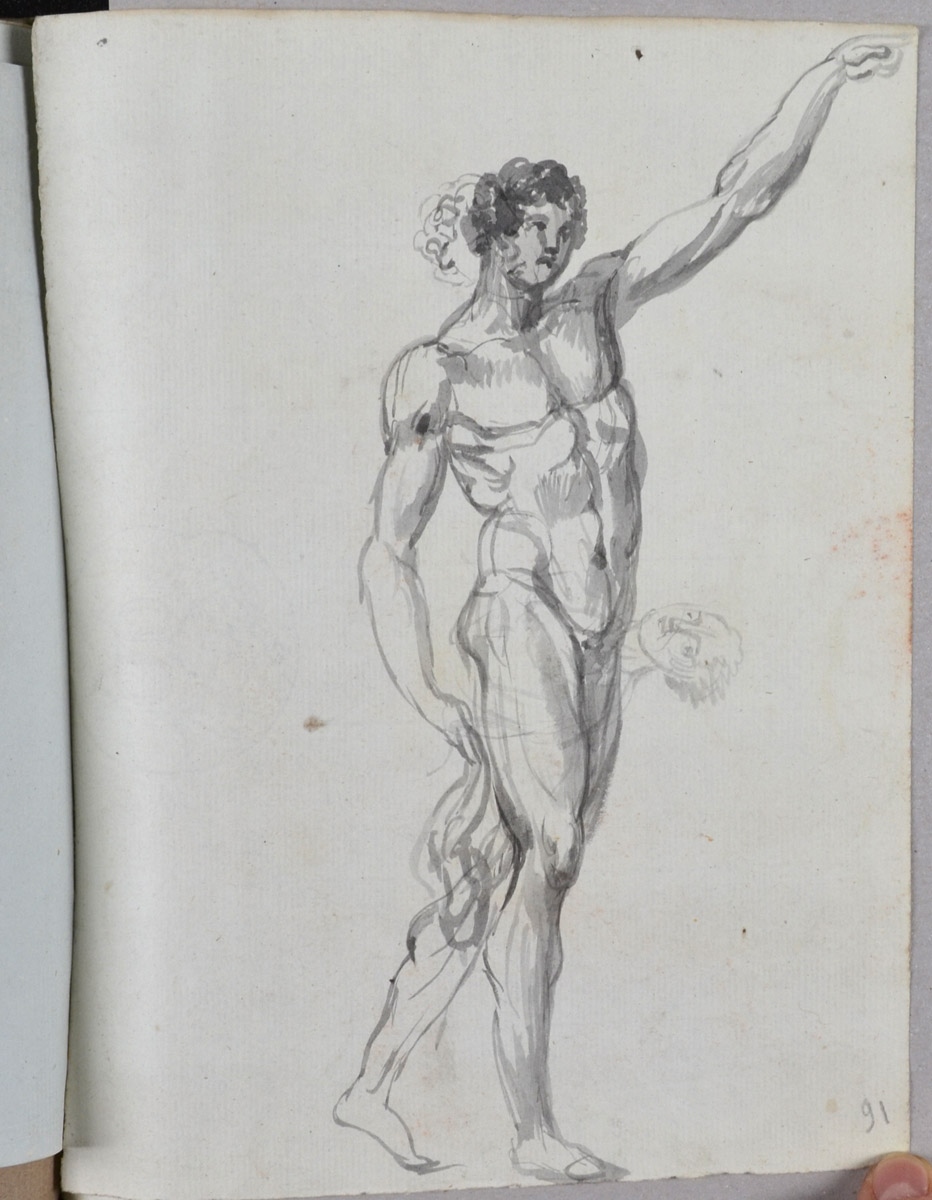Académie d'homme ; Étude pour un portrait de famille