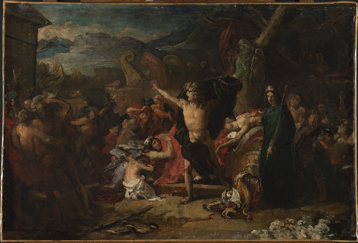 Achille jurant de venger la mort de Patrocle