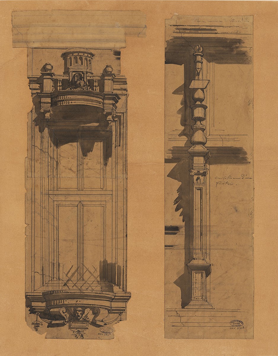 Manoir d'Escoville. Croisée et croisillon
