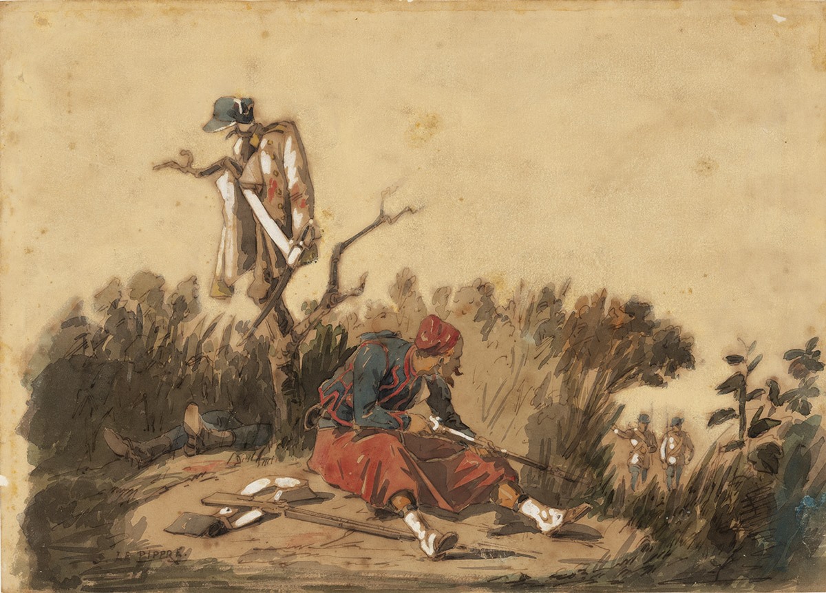 Une ruse de zouave ; Le zouave au repos (ancien titre)