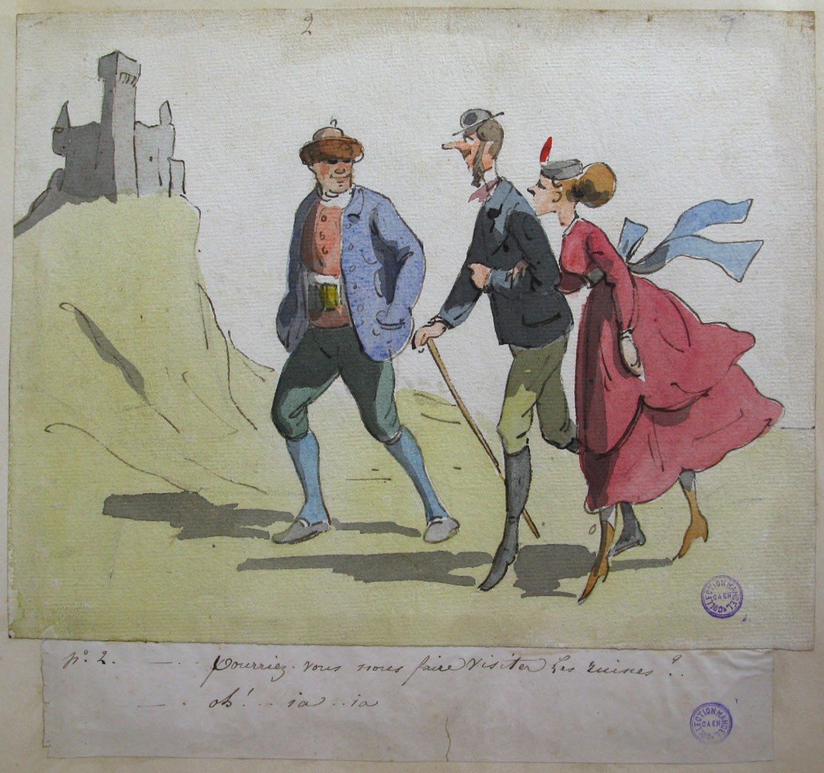 2. Pourriez-vous nous faire visiter les ruines ? ; Les Aventures de Zénaïde et d'Adalbert au château de Schiffschaffburg (titre factice de la série