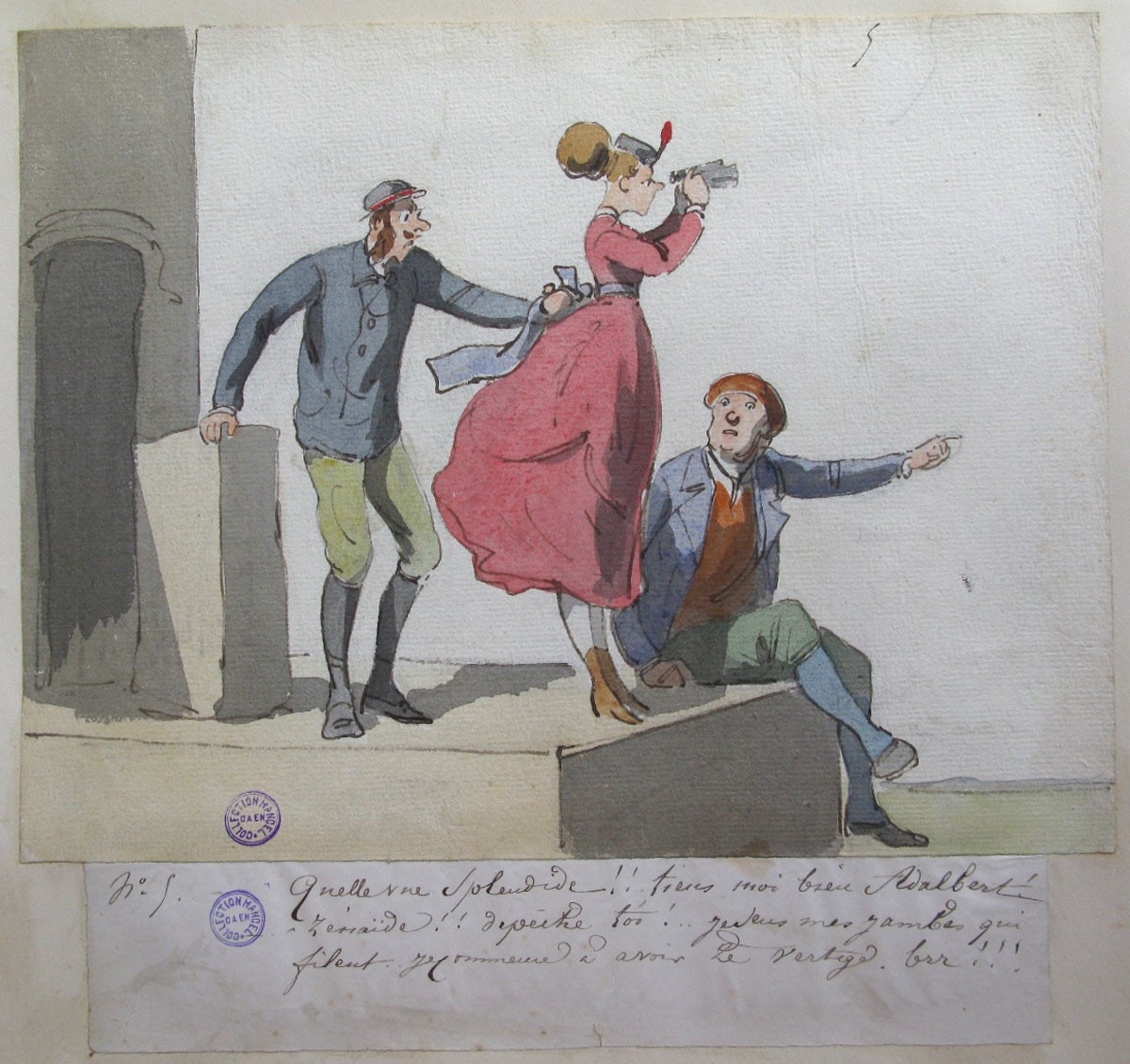 5. Quelle vue splendide ! Tiens-moi bien Adalbert ! ; Les Aventures de Zénaïde et d'Adalbert au château de Schiffschaffburg (titre factice de la série)