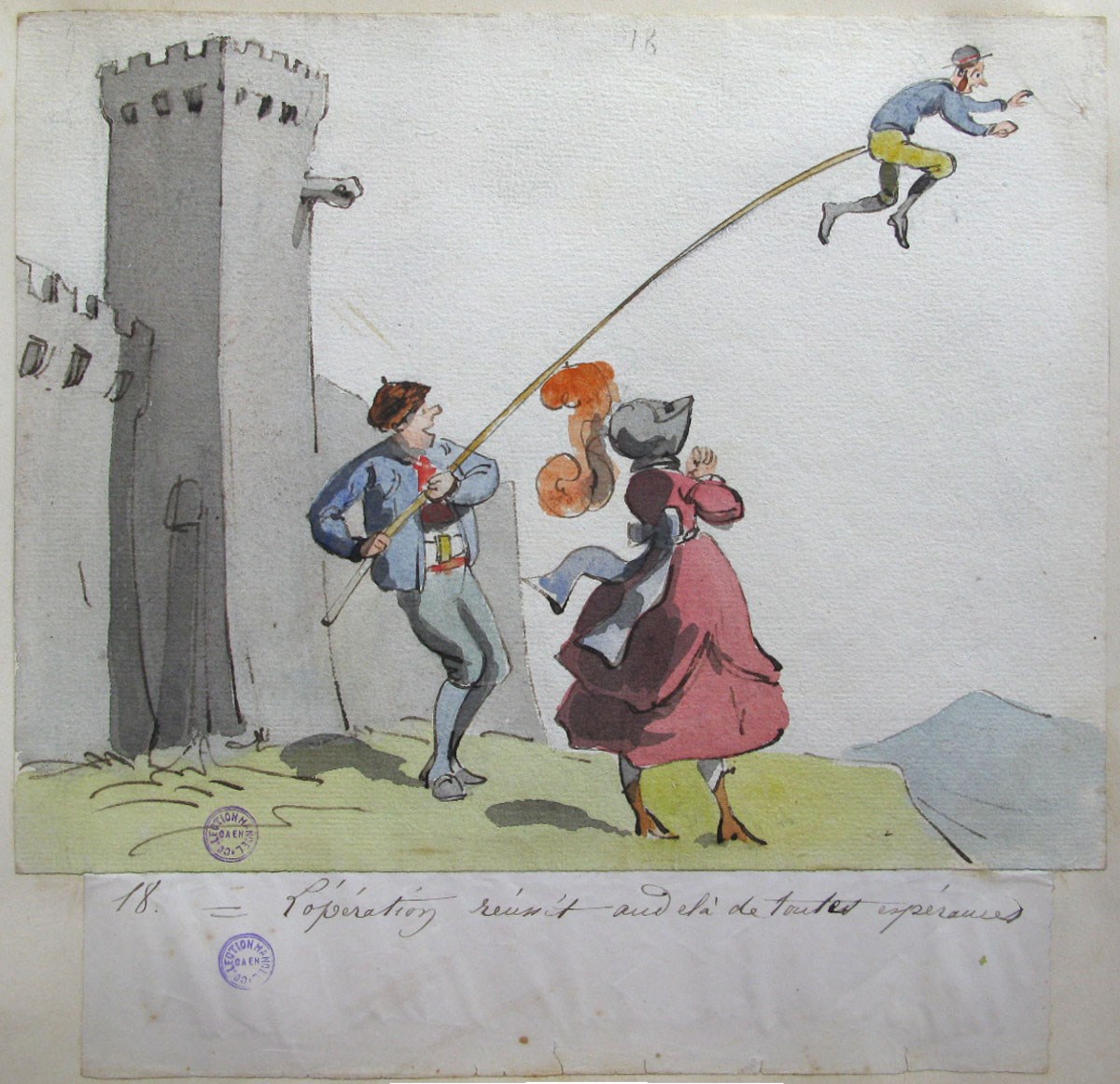 18. L'opération réussit au-delà de toutes espérances ; Les Aventures de Zénaïde et d'Adalbert au château de Schiffschaffburg (titre factice de la série)