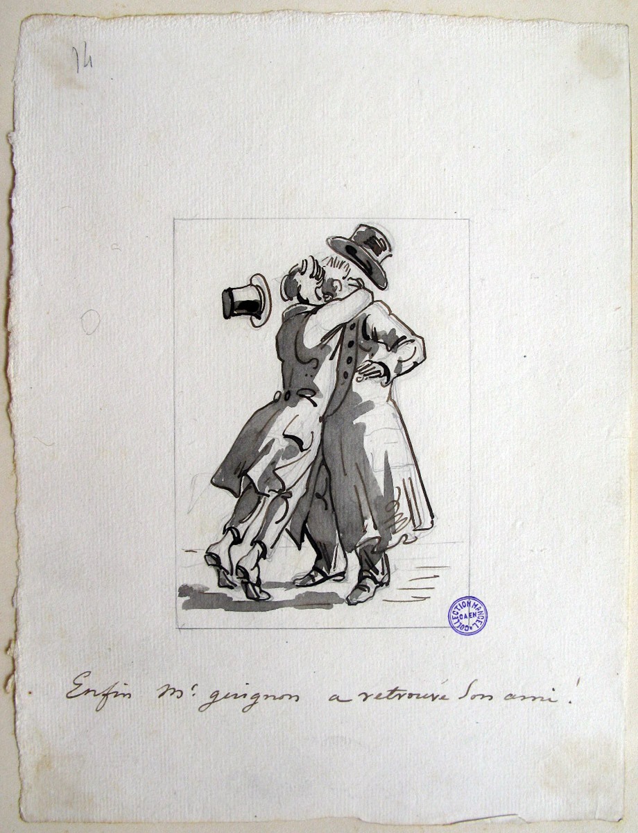 14. Enfin M. Guignon a retrouvé son ami ! ; M. Guignon, ou le voyage d'un habitant de Ruffec de Paris (titre factice de la série)