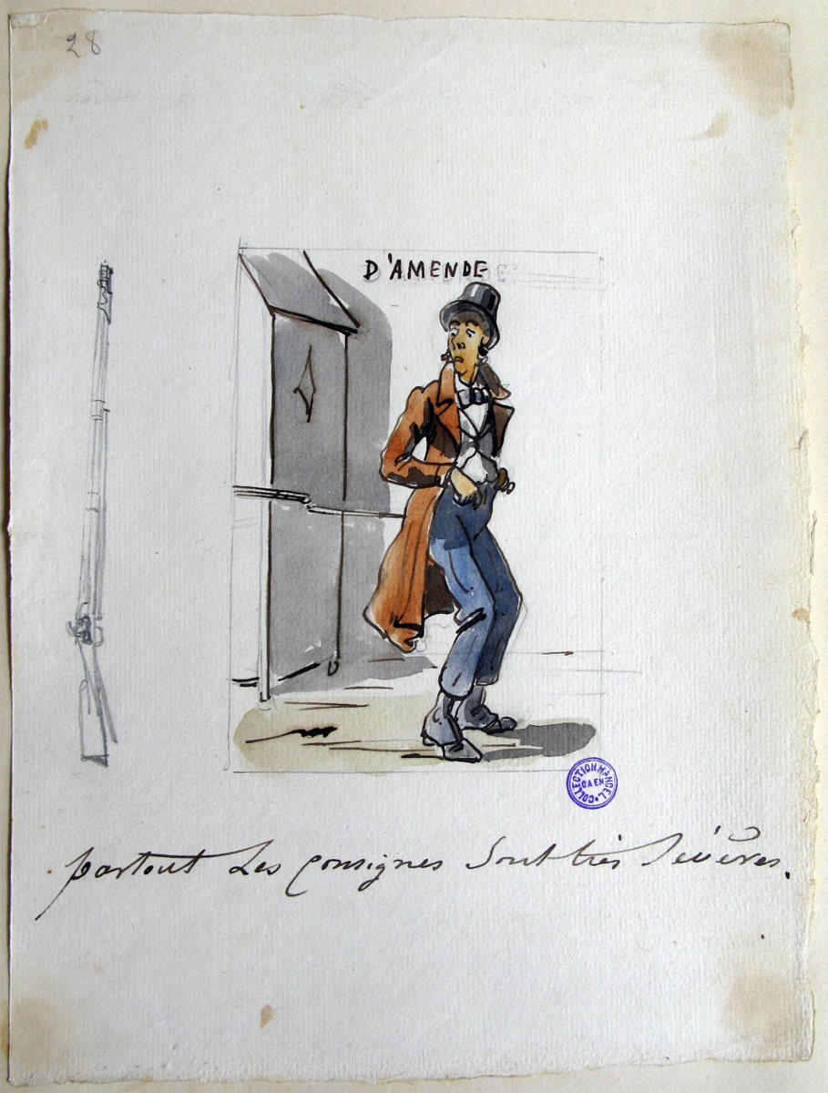 28. Partout les consignes sont très sévères ; M. Guignon, ou le voyage d'un habitant de Ruffec de Paris (titre factice de la série)