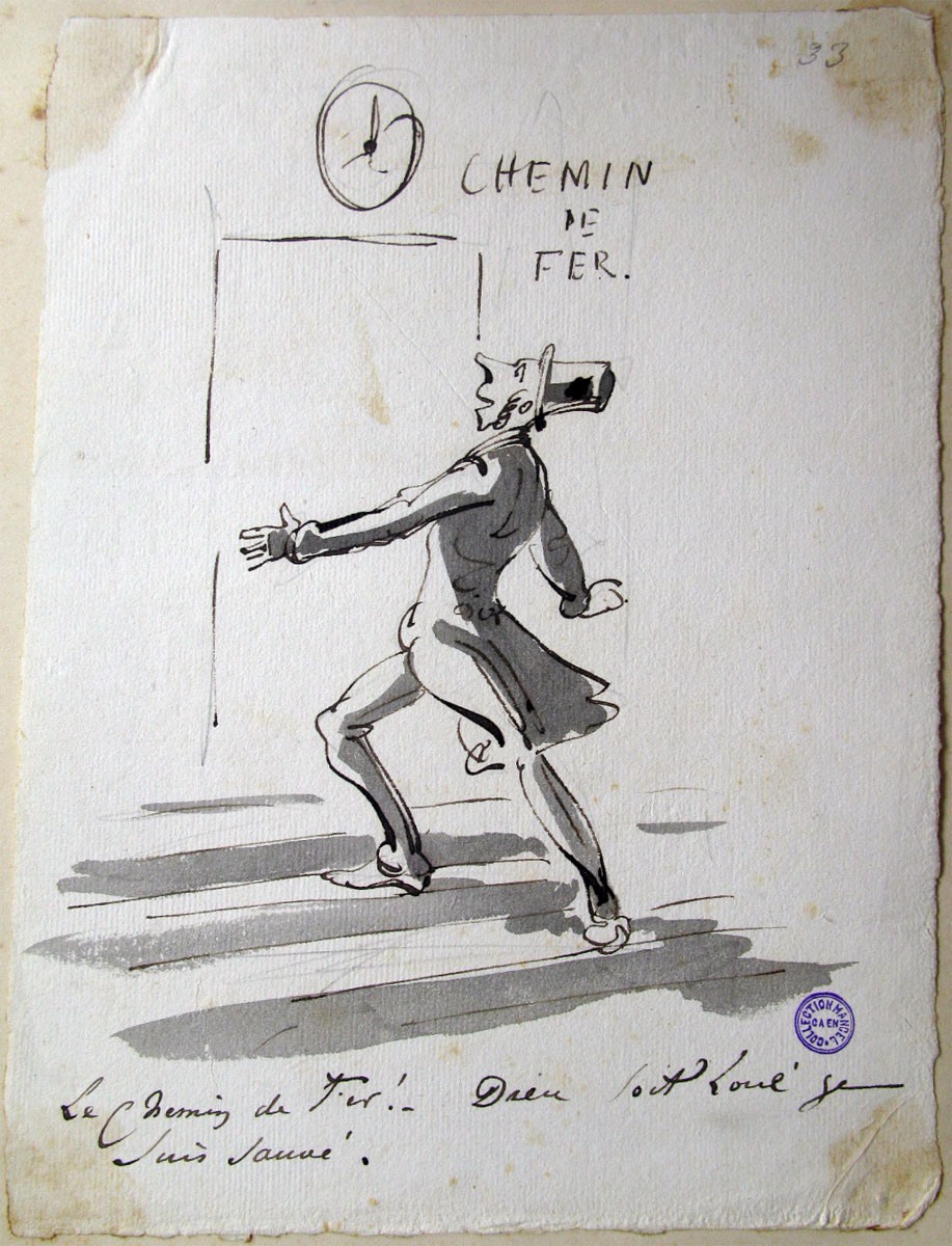 33. Le chemin de fer ! Dieu soit loué, je suis sauvé ; M. Guignon, ou le voyage d'un habitant de Ruffec de Paris (titre factice de la série)