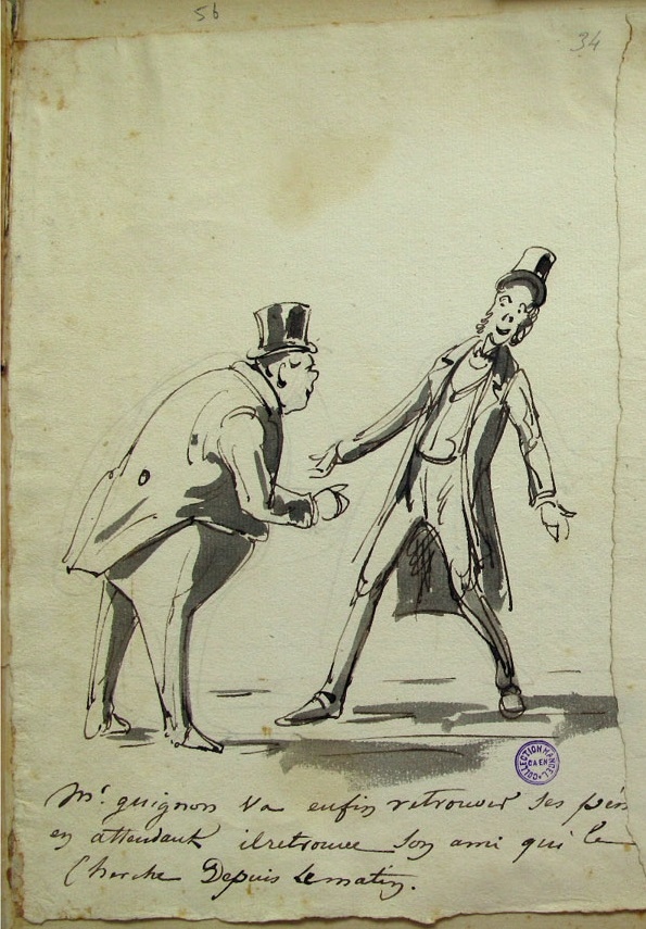 34. M. Guignon va enfin retrouver ses pénates ; M. Guignon, ou le voyage d'un habitant de Ruffec de Paris (titre factice de la série)