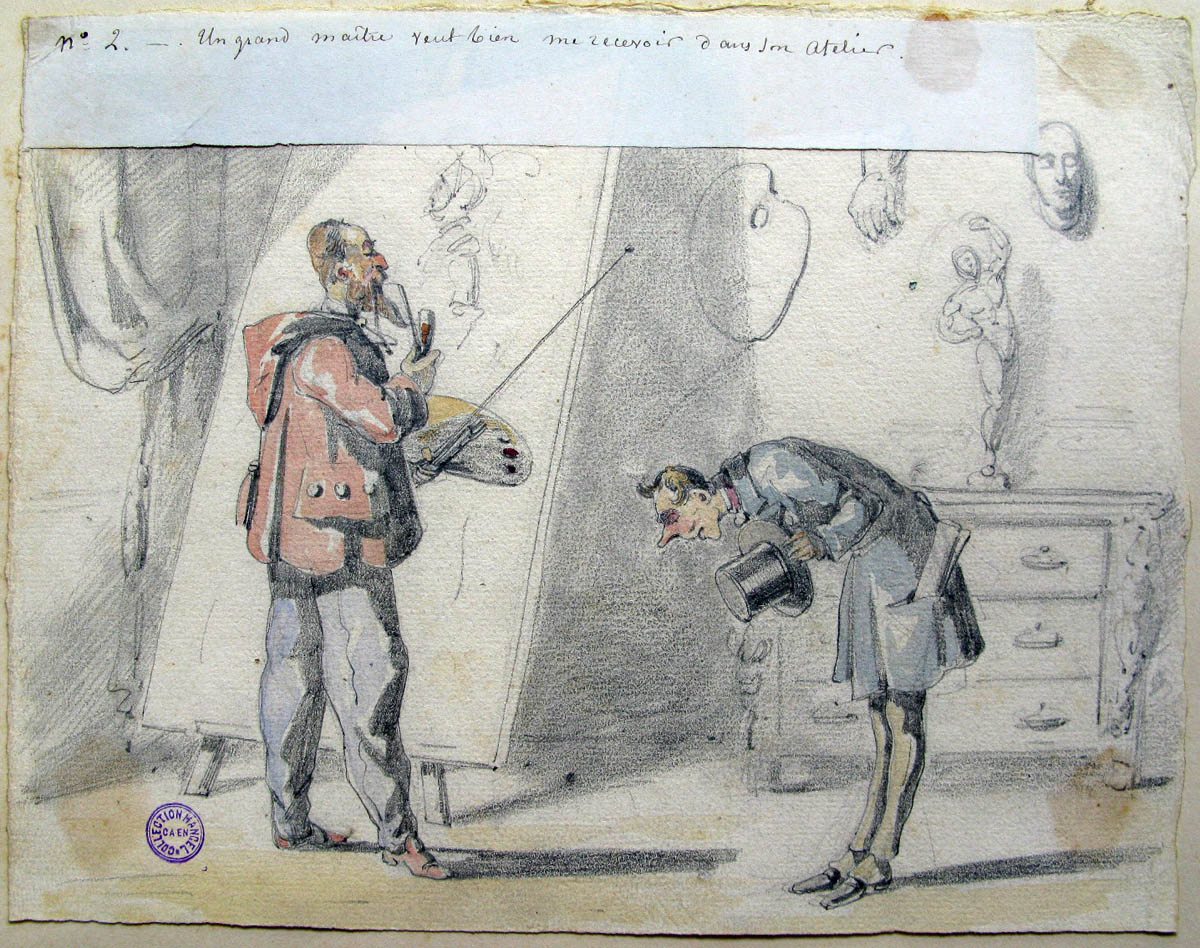 2. Un grand maître veut bien me recevoir dans son atelier ; Les tribulations d'un apprenti peintre (titre factice de la série)