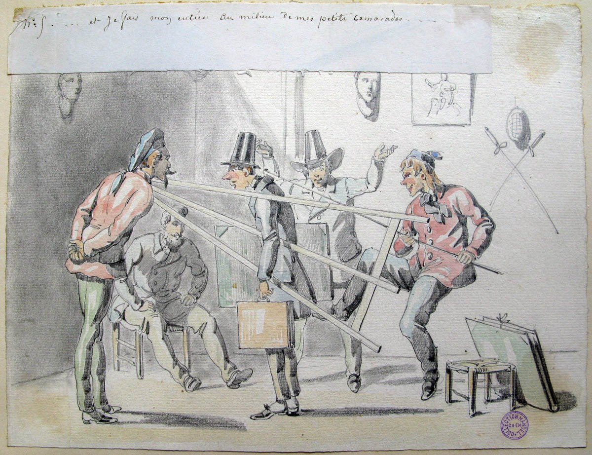 5. Et je fais mon entrée au milieu de mes petits camarades ; Les tribulations d'un apprenti peintre (titre factice de la série)