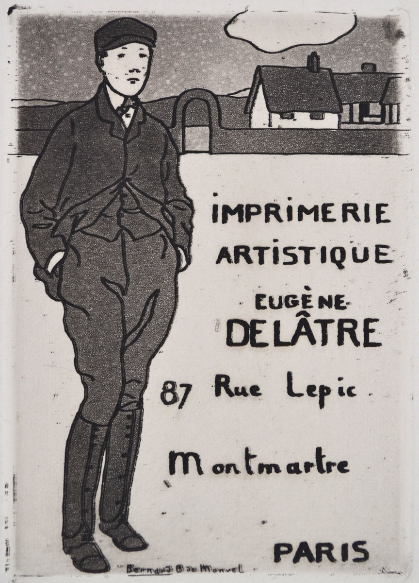 Carte adresse pour l'imprimerie artistique Eugène Delâtre