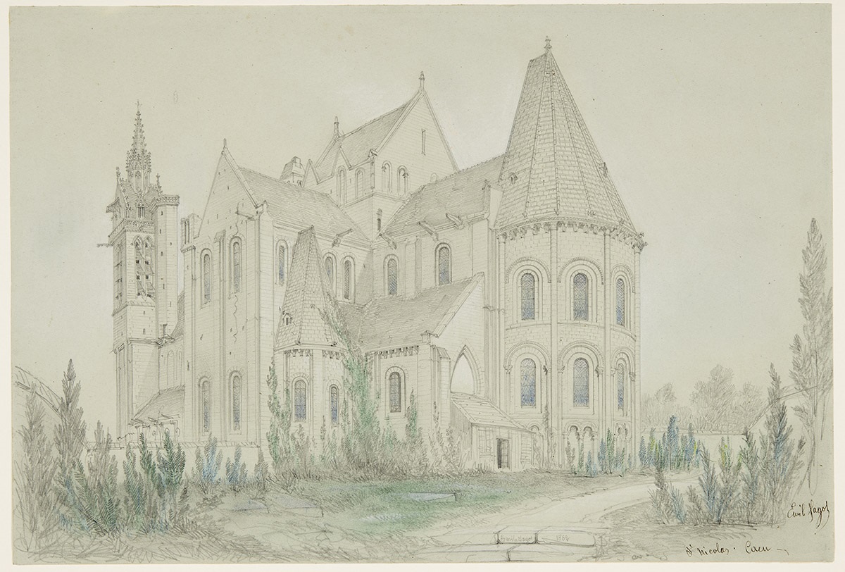 Vue de l'abside de l'église Saint-Nicolas de Caen