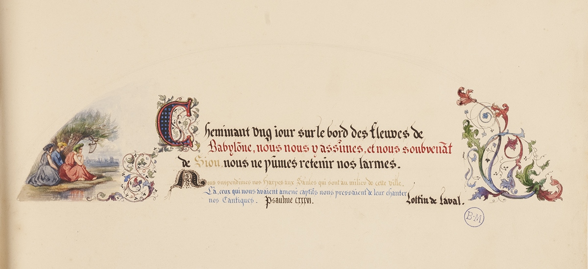 Texte manuscrit enluminé
