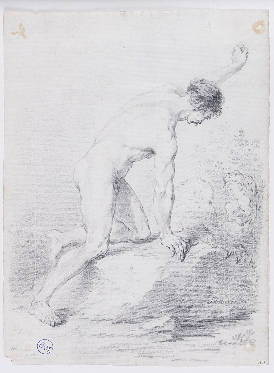 Académie d'homme avec un dragon