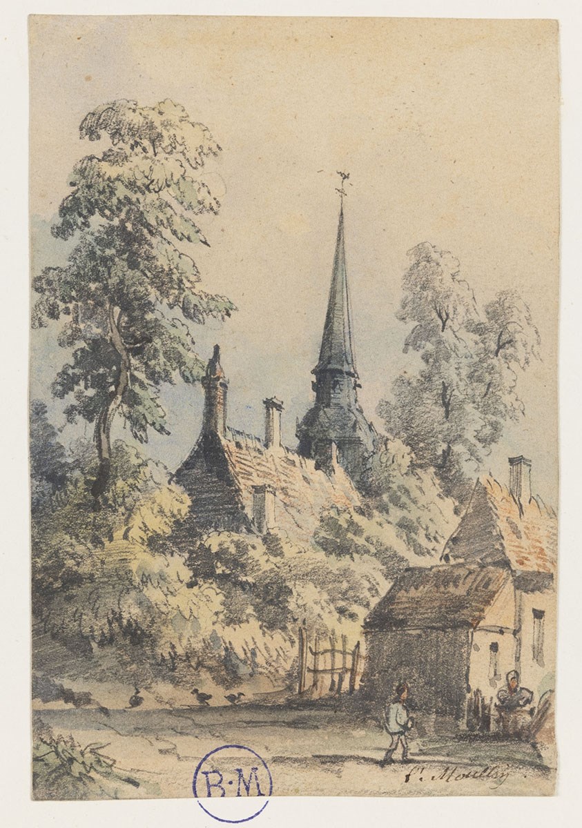Paysage avec une église