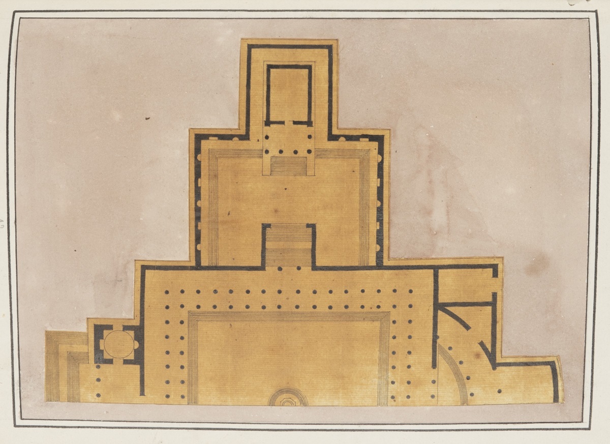 Plan d'un monument antique