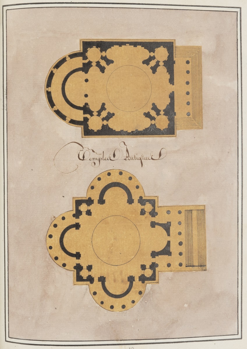 Plans de deux temples antiques