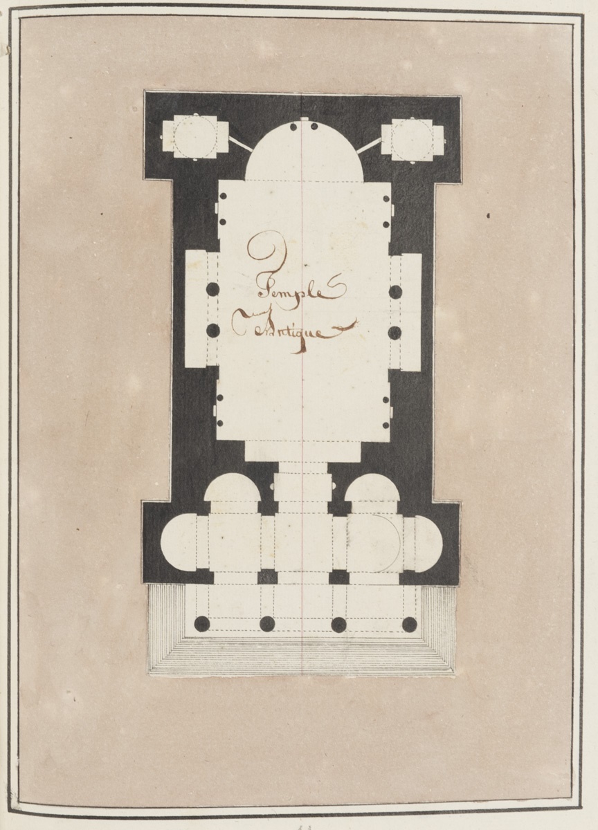 Plan d'un temple antique